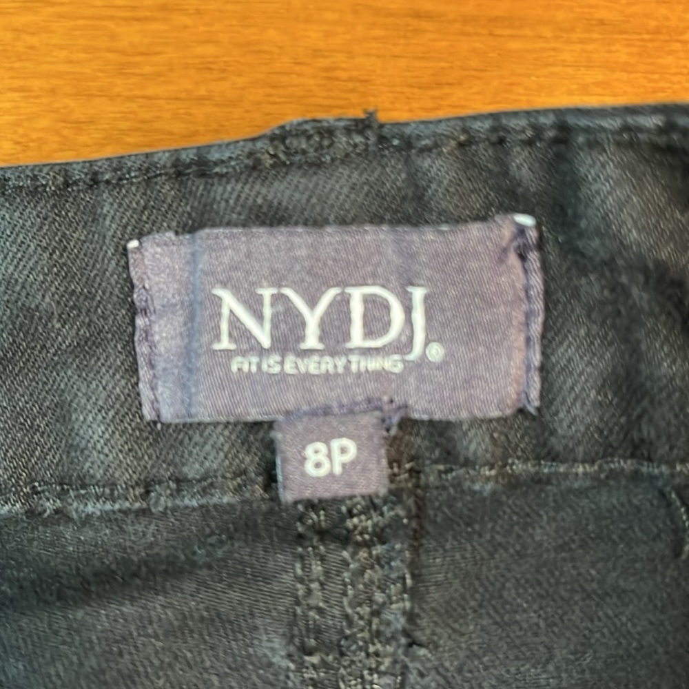 NYDJ Billie Mini Boot Black Chinos Classic Style Petite 8 8P - Picture 2 of 9